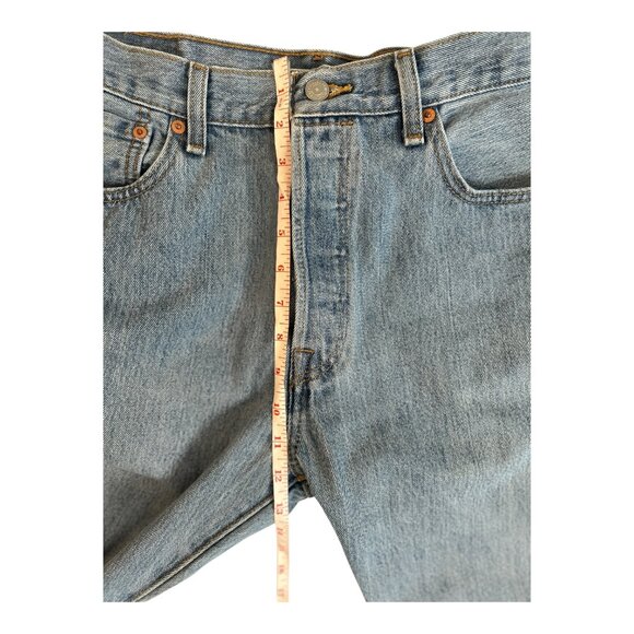 Levi's 501 Jeans Mens 34x29 Blue Denim Straight Leg Button Fly Western Preppy - Picture 8 of 9